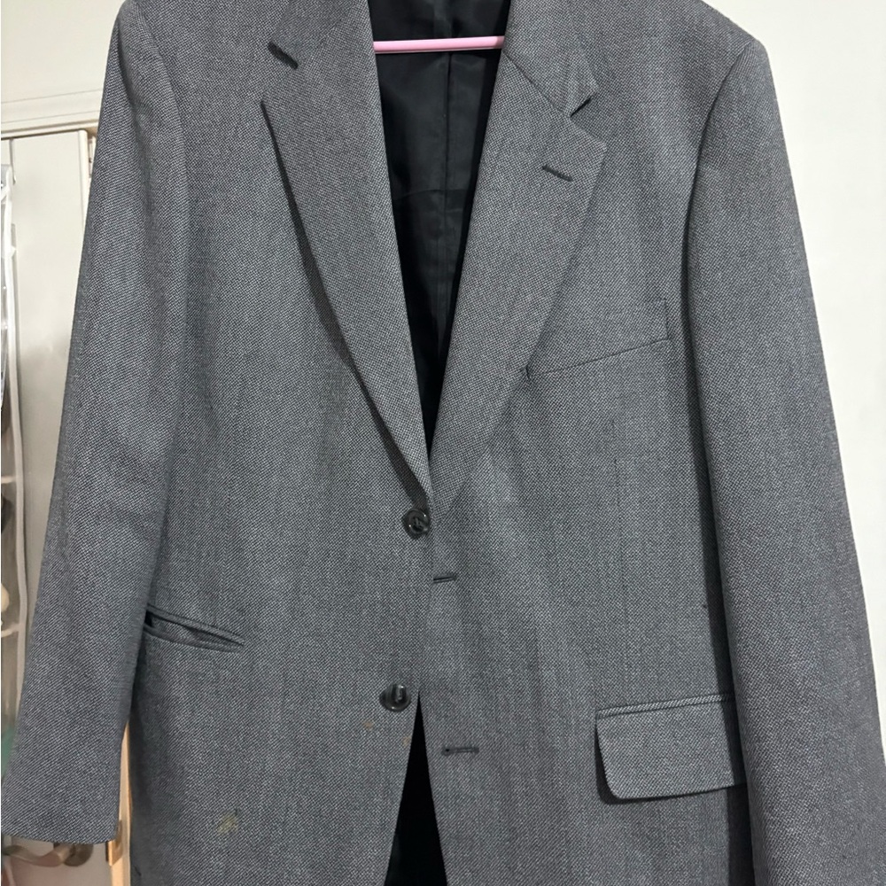 Sophisticated lambs wool Charcoal Blazer for Men